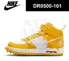 Off-White Nike Air Force 1 Mid SP LTHR White Varsity Maize DR0500-101 Men's