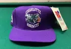 Vintage Sports Specialties Charlotte Hornets Plain Logo DADA Snapback Hat Cap