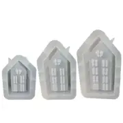 3D House Holder Mold Candlestick Silicone Tealight Holder Resin Epoxy