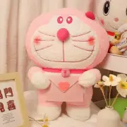 40cm Pink Doraemon Plush Blue Fat Robot Cat Toy Jingle Grab Machine Doll Soft D
