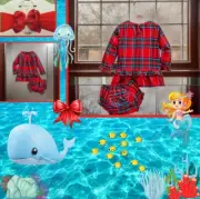 Girls NWT Vineyard Vines Dress Set Bloomers Tartan 2 Pc Free Bow 3-6 Months