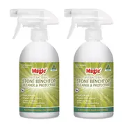 2 x Magic Stone Benchtop Anti-Bacterial Cleaner & Protector 500mL