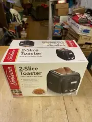 New in Box SUNBEAM Silver Black 2 Slice Extra Wide Slot TOASTER