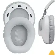 Geekria Protein Leather Ear Pads for JBL Quantum 100 Headphones (Light Grey)