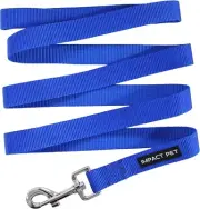 Classic Pet Supplies; Solid and Patterned Super-Durable Dog Leashes, Blue Medium