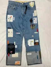Rag And Bone Men’s Patchwork Jeans Button Fly Grunge Denim Size 32x30 NWOT
