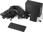 200 Set Clothing Tags Large Price Tags with String Gift Tags 3.5’’x1.6’’ Paper Hang Tags for Gift Clothes Arts and Crafts Display(Black)