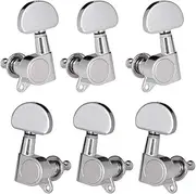 6pcs (3L3R) Closed Guitar T ng Pegs String Tuners Heads Knobs T ng Keys for Folk Acoustic/Electric Guitar Silver