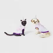 Hyde & EEK! Boutique Unicorn Plush Hoodie Dog and Cat Costume - Size Small