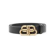 [Balenciaga] Balenciaga BB Leather Belt 90 CM BLACK