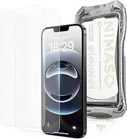 NIMASO for iPhone 16e Screen Protector iPhone 13/iPhone 13 Pro/iPhone 14 Screen Protector, 2 Pack Matte Tempered Glass, Anti-Glare, Anti-Fingerprint, Auto-Dust Removal Installation(6.1 inches)