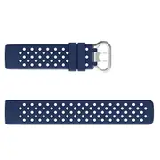 Bakeey Soft Silicone Strap Square Hole Watch Band for Fitbit Charge 3 BLUE COLOR