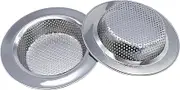 Castaic 2Packs Sink Strainer Stainless Steel with Large Wide Rim for Sink,Bathrooms,Shower,Kitchens，Anti-Clogging (Silver-2 Pack)