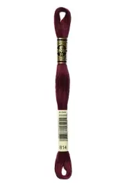 DMC - Color # 814 - (Vin Rouge) -- Embroidery Floss -- Per Skein