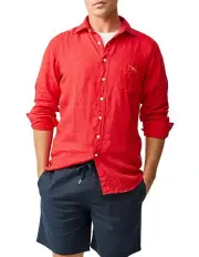 [Rodd & Gunn] Coromandel 2 Long Sleeve Sports Fit Shirt in Chilli
