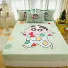 Crayon Shin-chan Manga Bed Decor Fitted Sheet Set Single/Double/Queen/King Size