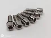 SILVER Taper Titanium Stem Bolts For Industry Nine I9 A318 A35 M5x16 6 Bolts