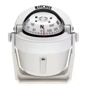 Ritchie Navigation B-51G Explorer Compass - Bracket Mount, White with White Dial