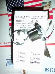 PASLODE Part # 901382 - FAN MOTOR ASSEMBLY (replaces 901112, 900524, + 900564)