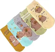 [Oxtxuzdm] Womens Fun Ankle Socks Novelty Low Cut Socks Colorful Patterned Short Socks Casual Socks Cartoon Animal Socks