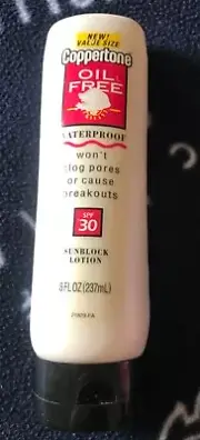 Coppertone Oil Free 8oz Sunblock Lotion Vintage Waterproof 1996 spf 30