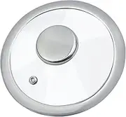 Tsnamay 6 Inch Clear Glass Pot Lid for Frying Pan Replacement Cover Can Withstand 428°F with Stainless Steel Knobs,Round Knobs Polished Silver