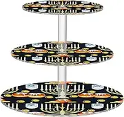 Joitme 3 Tier Cupcake Stand for Party Traditional Hanukkah Menorah Black Cup Cake Tower Acrylic Display Baby Shower Holder Serving Trays Candy Table Display Stand Cartoon