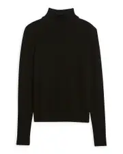 Theory Basic Turtleneck Pullover Sweater in Feather Cashmere