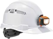 Ergodyne - 60146 Vented Hard Hat with Light, Cap Style, One Size, White