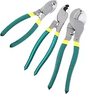 Swpeet 1PCS Heavy Duty Stainless Steel 10 Inch Cable Cutters, Cable Wire Cutters High Leverage Cutter, Wire Rope Cutter for Cutting Aluminum, Copper, Wire, Communications Cable