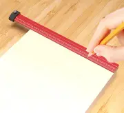 ENJOYWOOD 4PCS V Shape Ruler 7/9/12/22inch Portable Woodworking Tool with Double-Sided Imperial Scale and Storage Hook I