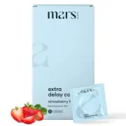 mars by GHC Strawberry Flavored Delay Condoms for Men - 20 Condoms