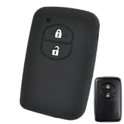 1 X Black Auto Silicone Key Case Cover Remote Fob For Toyota For RAV4 2010-2015