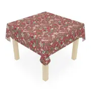 Tablecloth, Red Strawberry Thief William Morris Design, Christmas Home Decor,