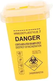 DECORNIJIA Disposal Bucket Container with Lid for Safe Disposal Capacity Waste Bin for Tattoo Artists Home Use