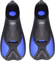 Short Flippers, Swimming Flippers, Short Swimming Fins, Swimming Training Fins, Short Fins, Swimming Bowls for Adults with Wrap Heel, Swimming Frog Shoes, Short Swimming Fins