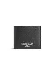 Balenciaga Credit Square Folded Coin Wallet One size black