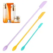 3Pcs Mini Spatula Silicone Spatula Set for Cosmetic Bottle and Kitchen Jar-Multicolour