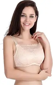 [BaronHong] Bralette Bra for Fake Boobs Silicone Breast Crossdresser Mastectomy(Yellow,85B)
