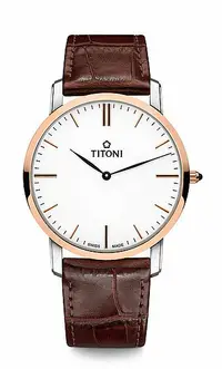 在飛比找樂天市場購物網優惠-TITONI瑞士梅花錶纖薄系列TQ52918SRG-ST-5