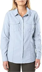 [5.11] Tactical Women's Long Sleeves Athena Top, RapiDraw Hidden Placket, Chest Pockets, Skyfall, S, Style 62386