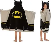 Franco Batman Kids Bath/Pool/Beach Super Soft Cotton Terry Hooded Towel Wrap, 24" x 50", by