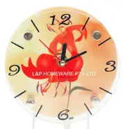 Novelty Clock Round Glass Density Board Kids Multi-coloured Home Decor 14cm*17cm