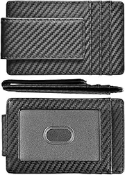 [kinzd] Money Clip, Front Pocket Wallet, Leather RFID Blocking Strong Magnet Thin Wallet