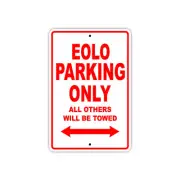 Eolo Parking Only Boat Ship Yacht Marina Dock Notice Aluminum Metal Sign