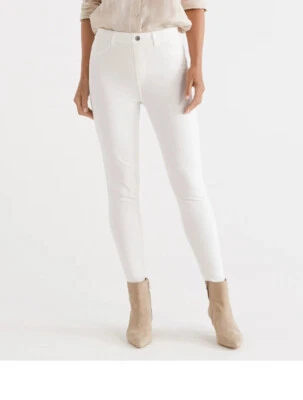 BNWT Size M SUSSAN White Pull-On Knit Denim Leggings Knit Legging