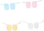 [CALLARON] Newborn Protection Gloves Cotton Scratch Gloves Color Random Soft Comfortable for Preventing Scratches Delicate Skin Fit for Tiny Hands