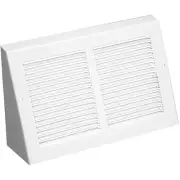 Continental Industries 12" x 6" Baseboard Grille w/ extended base, White, Steel