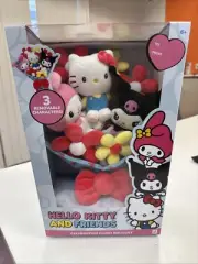 BRAND NEW Hello Kitty and Friends 12" Plush Celebration Bouquet