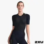 2XU 女性LIGHT SPEED 全拉鍊式三鐵衣 黑/金